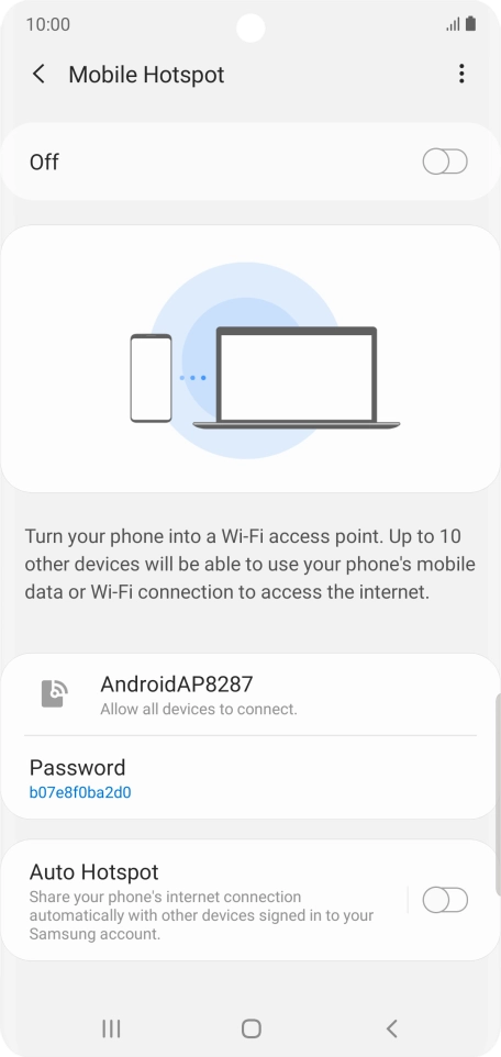 Press the menu icon.