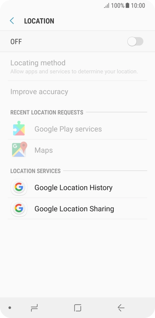 Press the indicator to turn the function on or off.