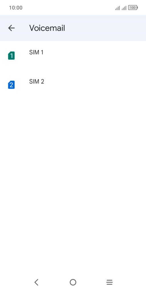 Press the required SIM.