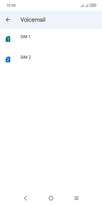Press the required SIM.