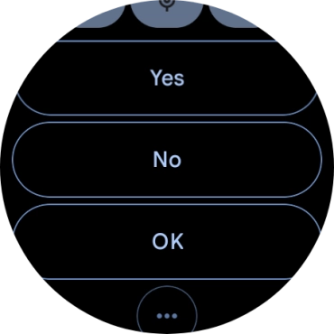 Press the required reply.