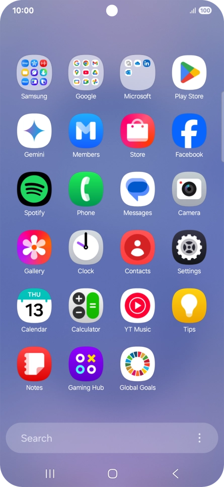 Press Gallery and go to the required folder.