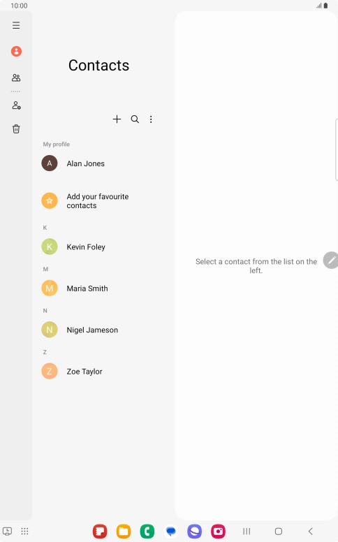 Press the new contact icon.