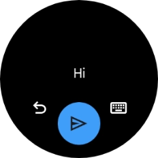 Speak the required message and press the send icon.