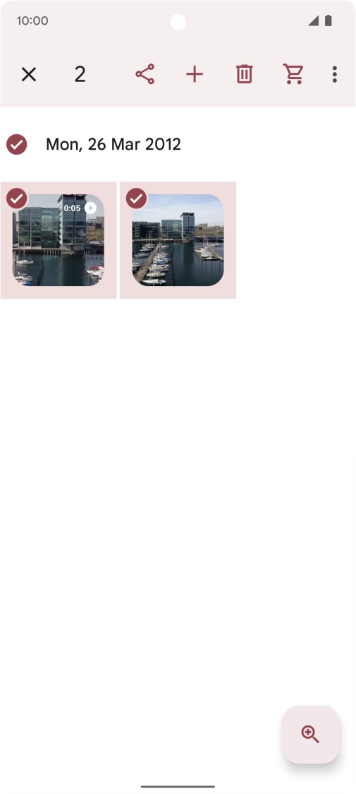 Press the share icon.