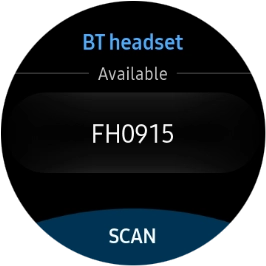 Press the required Bluetooth headset.