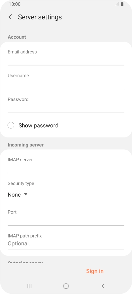 Press the field below 