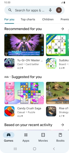 Press the profile icon.