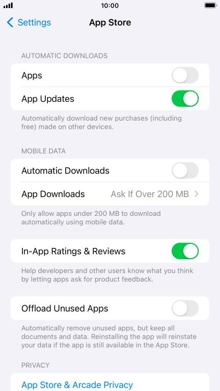 Press the indicator next to 