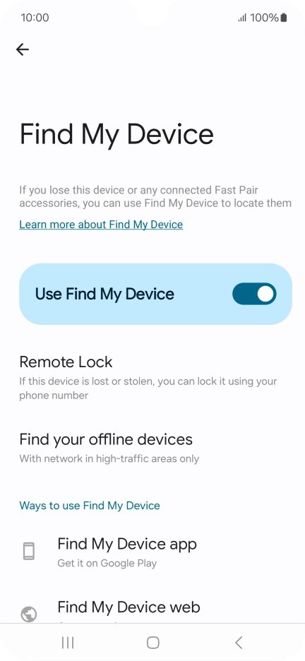 Press the Home key to return to the home screen.