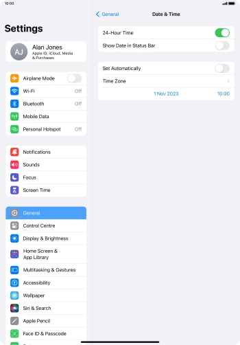 Press the indicator next to 