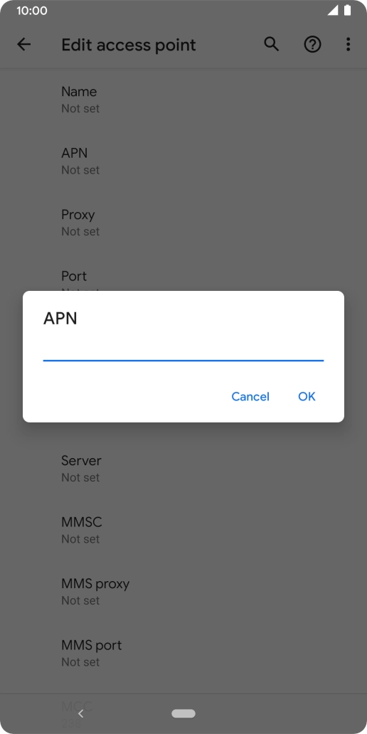 Key in eezone and press OK.