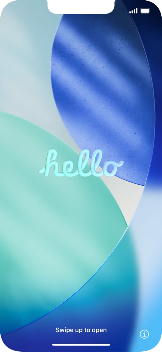 Slide your finger upwards starting from the bottom of the screen.