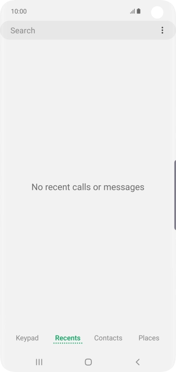 Press the menu icon.
