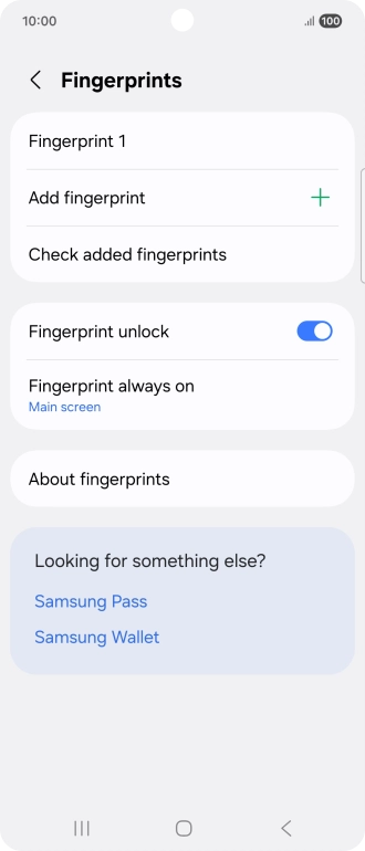 Press the required settings to turn them on or off.