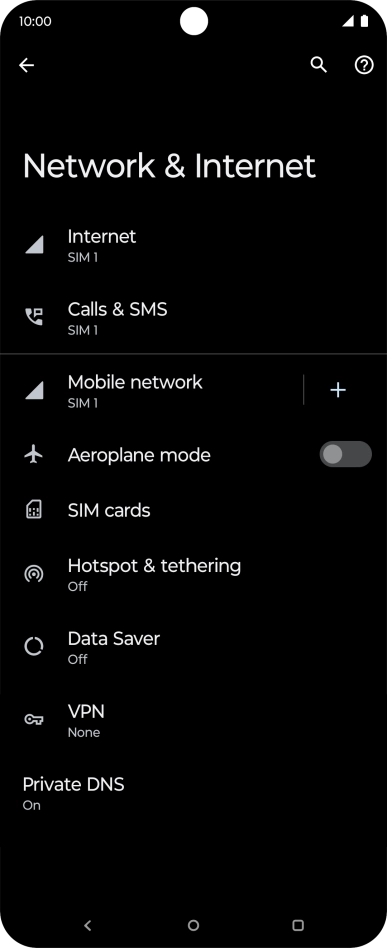 Press Mobile network.