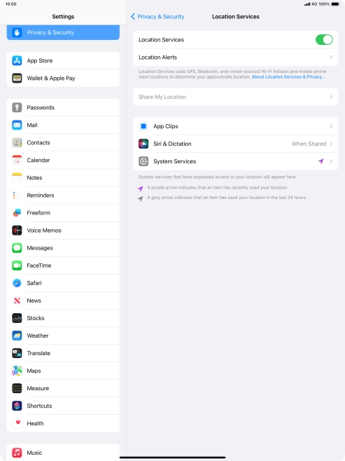 Press the required app.