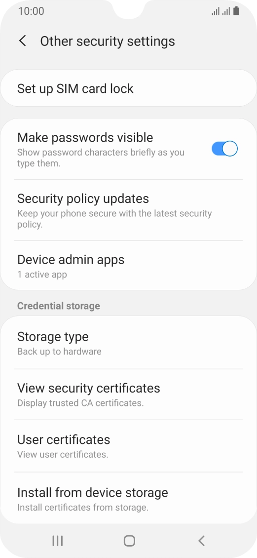 Press Set up SIM card lock.