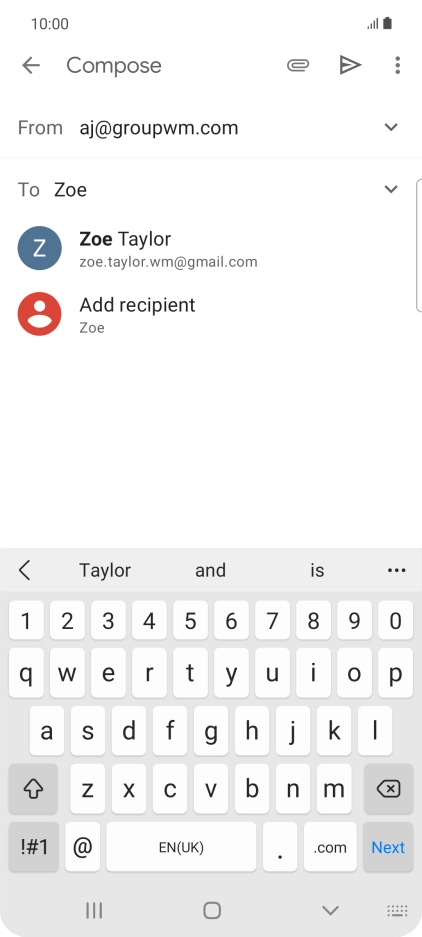 Press the required contact.