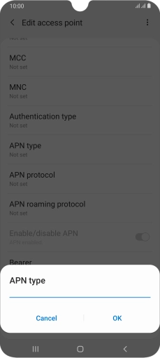 Key in mms and press OK.