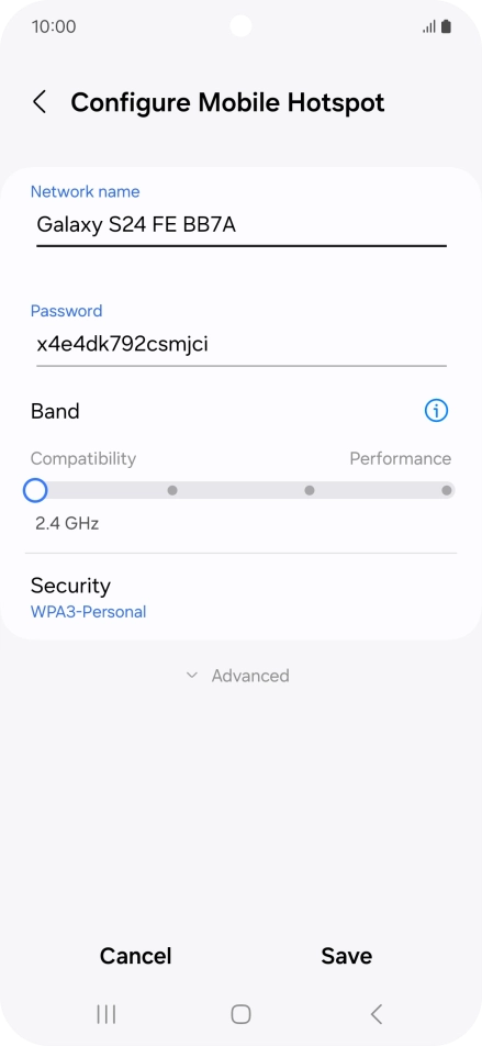 Press the field below 