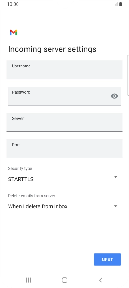 Press the field below 