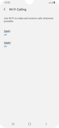 Press the name of the SIM.