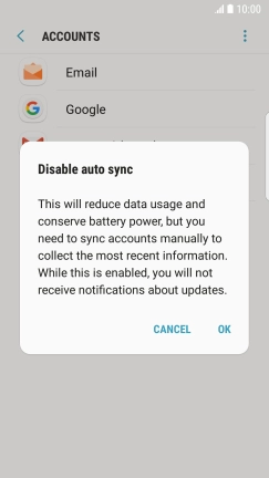 Press OK to turn off the function.