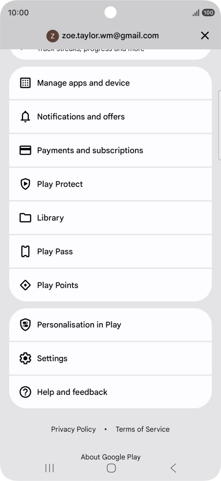 Press Manage apps and device.