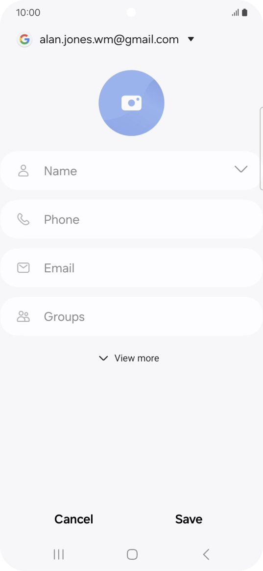 Press Name and key in the required name.