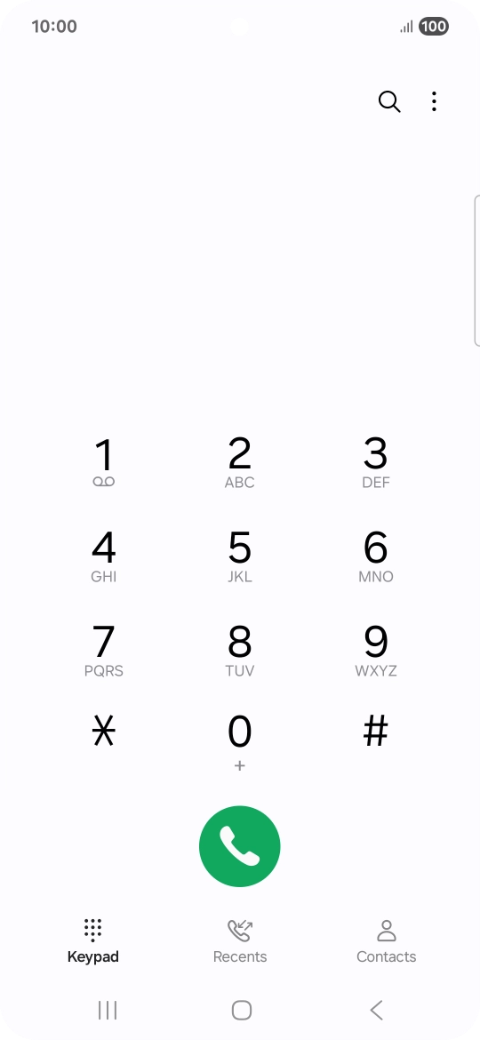 Press the menu icon.