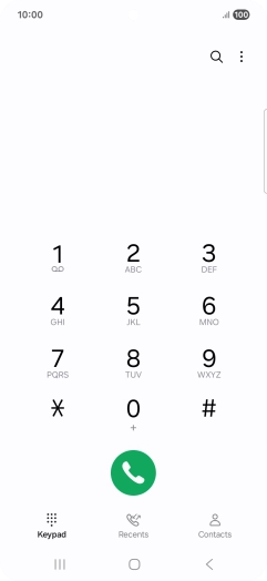 Press the menu icon.