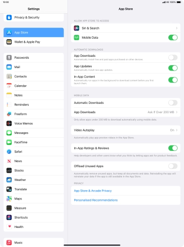 Press the indicator next to 