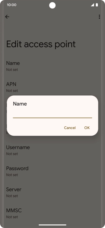 Key in EE MMS and press OK.