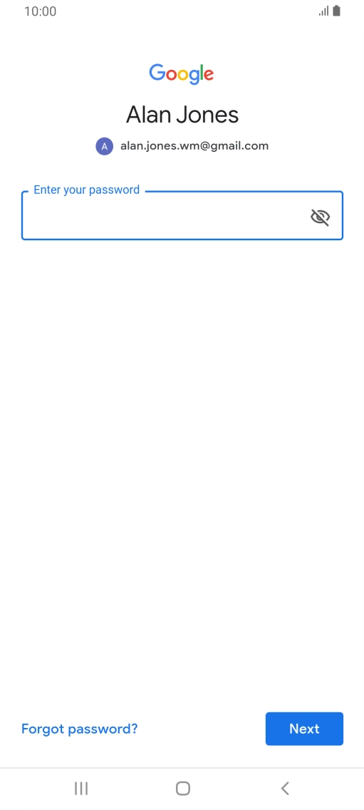 Press the field below 