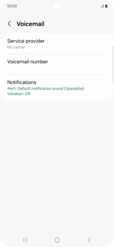 Press Voicemail number.
