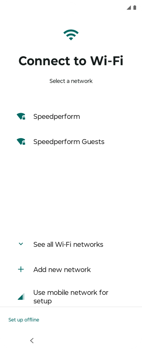 Press the required Wi-Fi network.