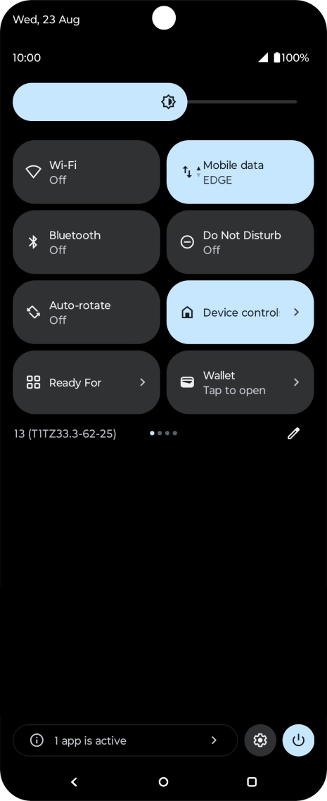 Press the settings icon.