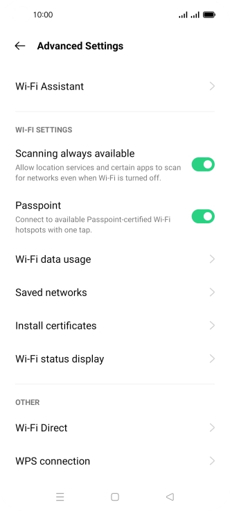 Press Wi-Fi Assistant.