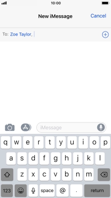 You can also send pictures, video clips, audio files and different effects in your iMessage. Follow the instructions on the screen to send your iMessage with the required content.