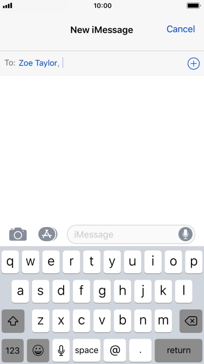 You can also send pictures, video clips, audio files and different effects in your iMessage. Follow the instructions on the screen to send your iMessage with the required content.