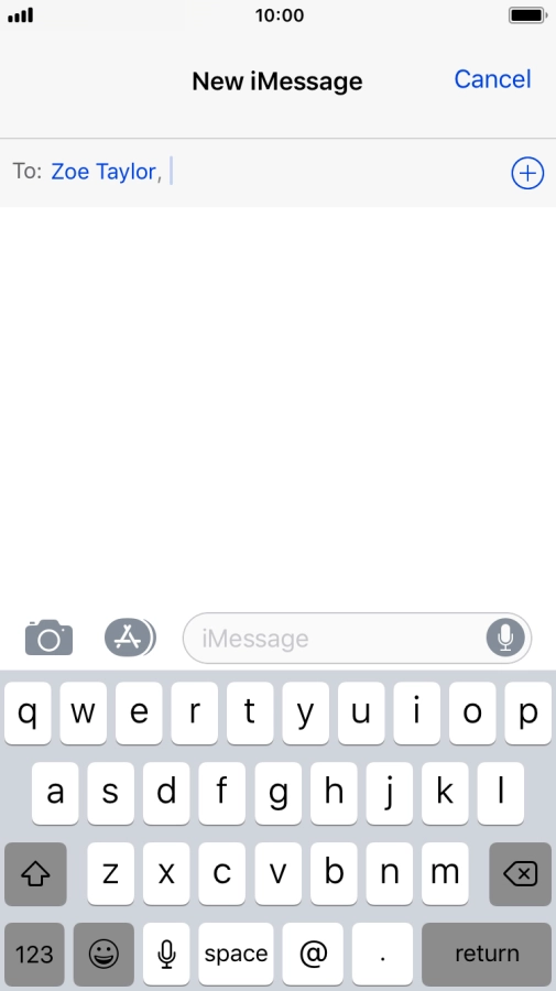 You can also send pictures, video clips, audio files and different effects in your iMessage. Follow the instructions on the screen to send your iMessage with the required content.