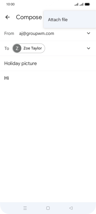 Press Attach file and go to the required folder.