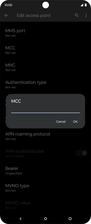 Key in 234 and press OK.