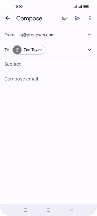 Press Subject and key in the required subject.