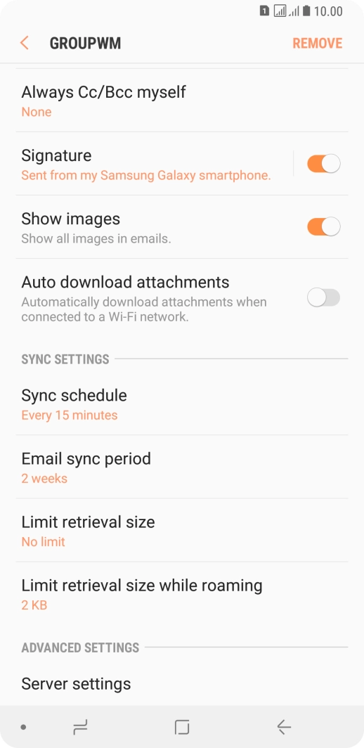 Press Sync schedule.