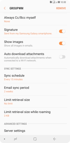 Press Sync schedule.