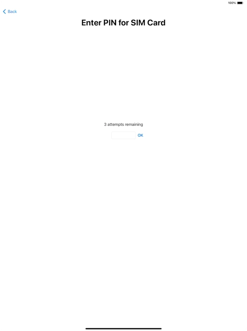 If your SIM is locked, key in your PIN and press OK. The default PIN is 1111.