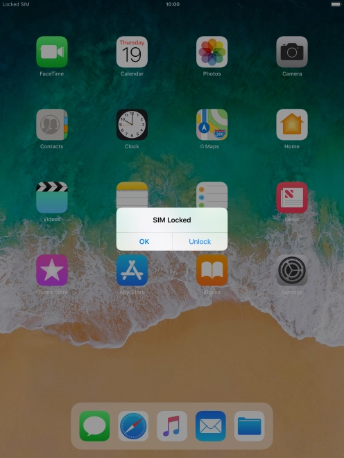 If your SIM is locked, press Unlock.