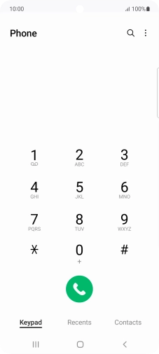 Press the menu icon.